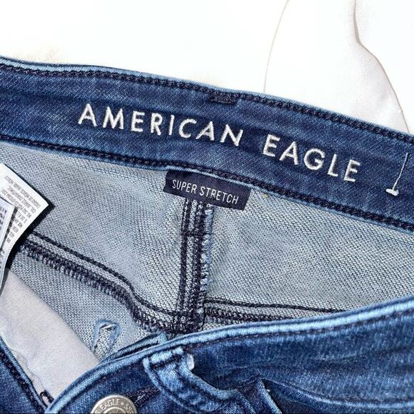American Eagle jeans Super High rise jeggings medium was SZ 2 Super stretch - Picture 12 of 14